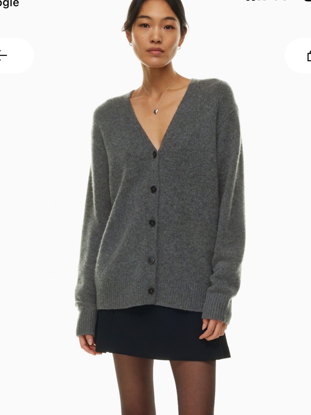 Cashmere V-Neck Cardigan Aritzia Wilfred